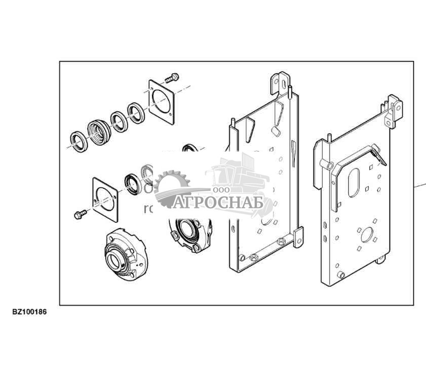 Подшипники роликов, узел модернизации лабиринтного уплотнения, навесное оборудование 